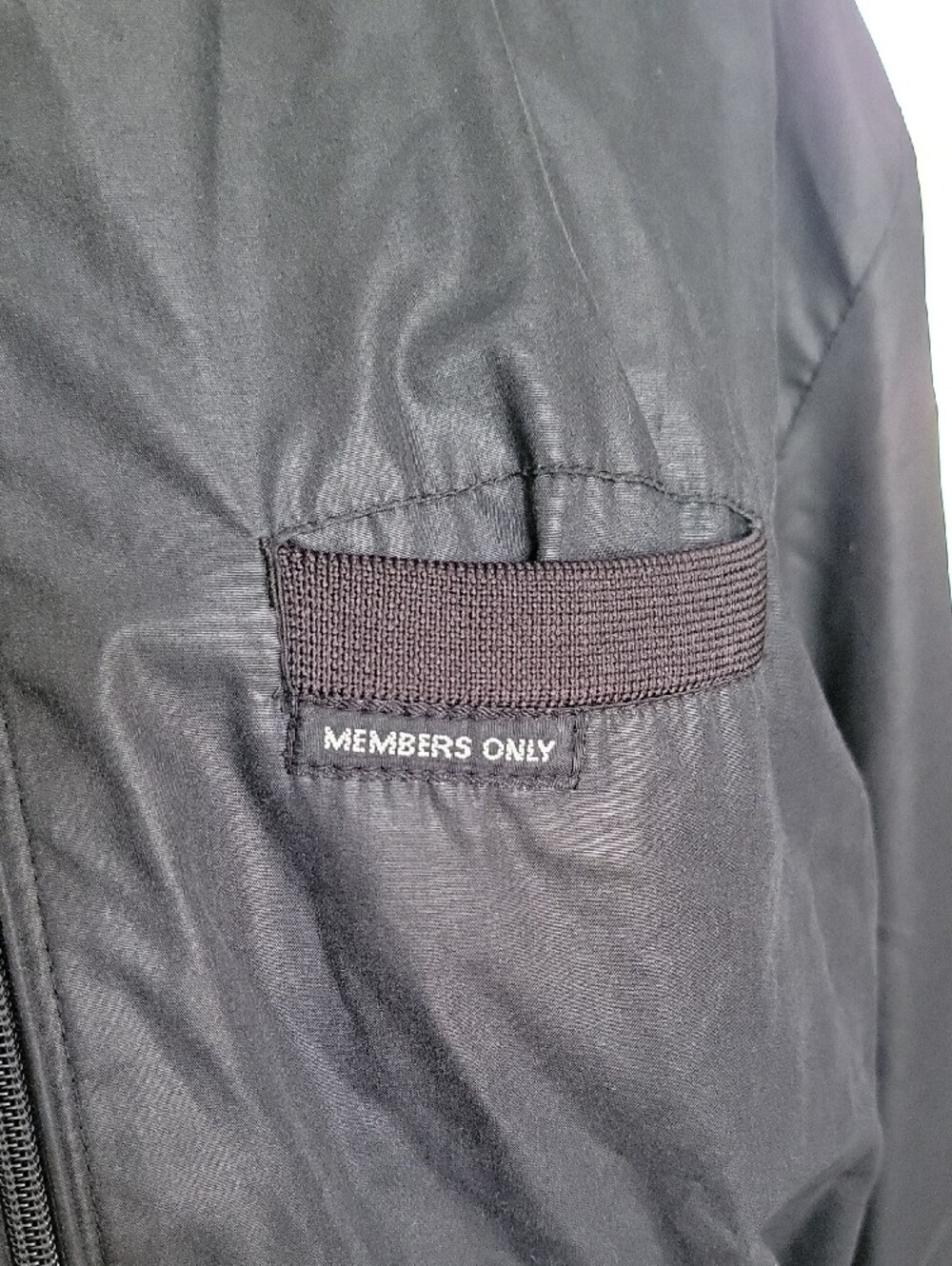 Members Only Black Zip-Front Bomber Jacket - Picture 2 of 5